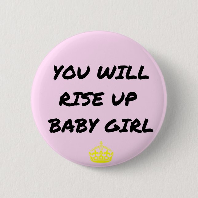 Sie steigen oben Baby Button (Vorderseite)