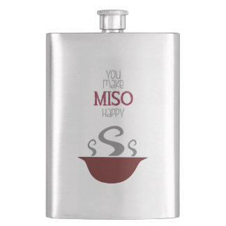 Sie stellen Miso glückliche Flasche her Flachmann