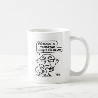 Sie stellen sich zu arbeiten tasse