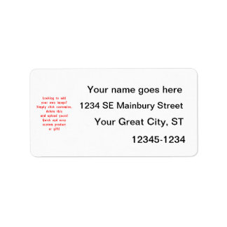 Sie suchen nach einem eigenen Design für ein benut Adressaufkleber