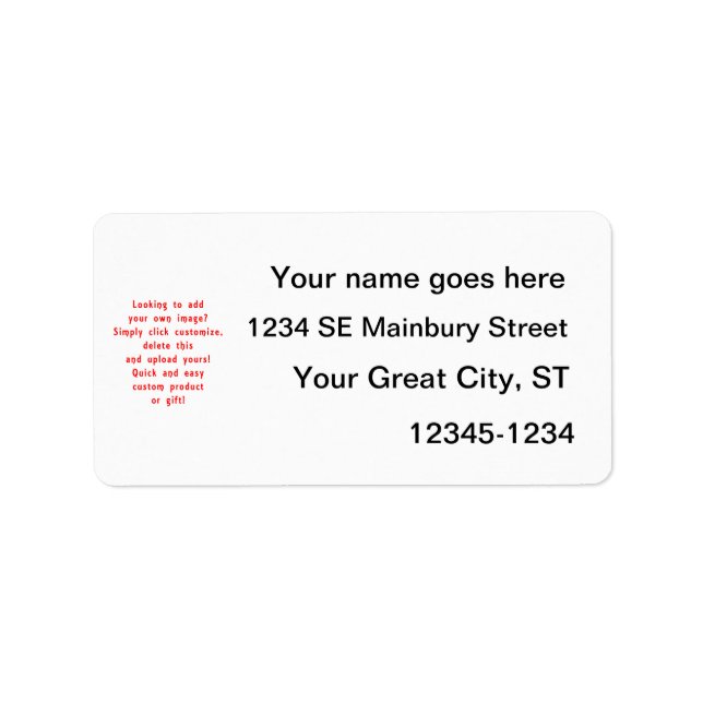 Sie suchen nach einem eigenen Design für ein benut Adressaufkleber (Vorne)