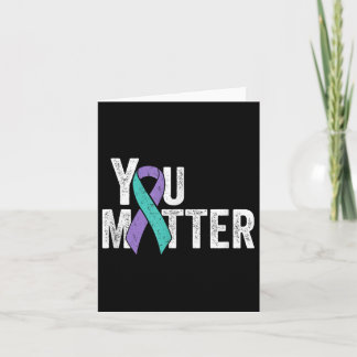 Sie - Suizidprävention Aquamarines Lila Bewusstsei Karte