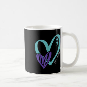 Sie Suizidprävention Bewusstsein Aquamarines Lila Kaffeetasse