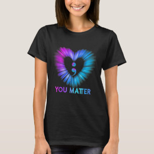 Sie Suizidprävention Bewusstsein Aquamarines Lila T-Shirt