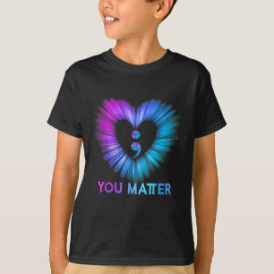 Sie Suizidprävention Bewusstsein Aquamarines Lila T-Shirt