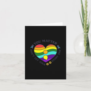 Sie Suizidprävention Bewusstseinsbildung Regenboge Karte