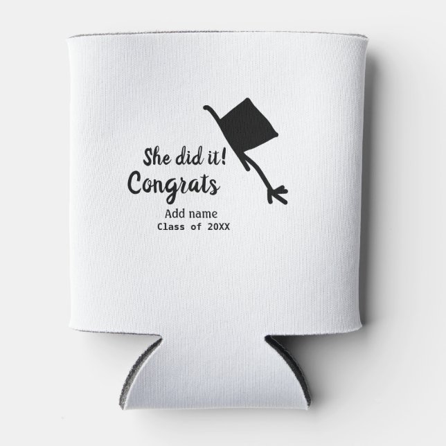 Sie tat es Glückwunsch Abschluss geben Studentenna Dosenkühler (Vorderseite)