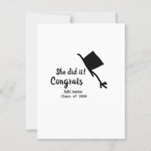 Sie tat es Glückwunsch Abschluss geben Studentenna