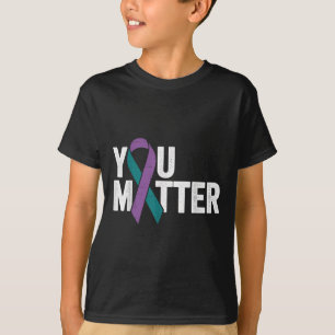 Sie - Teal Purple Bewusstseins- Band für Suizidprä T-Shirt