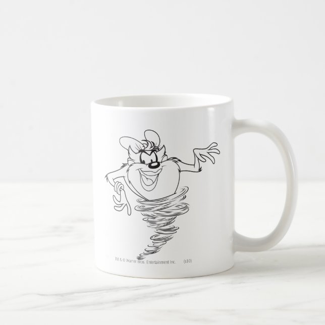Sie-Teufel Schwarz-Weiß Kaffeetasse (Rechts)