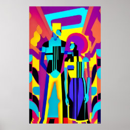 Sie trafen sich in einem Party - Ken Gage Art Poster