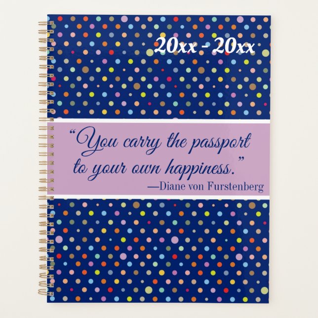 Sie tragen den Pass zu Ihrem eigenen Glück Planer (Vorderseite)