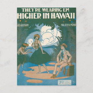 Sie tragen "Em Higher" in Hawaii Postkarte