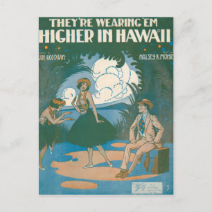 Sie tragen sie höher in Hawaii Postkarte