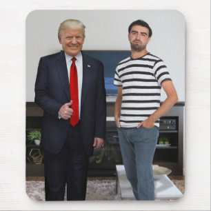 Sie treffen Präsident Donald Trump  Foto hinzufü Mousepad