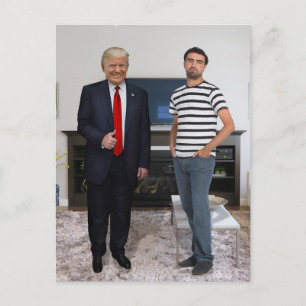 Sie treffen Präsident Donald Trump   Foto hinzufüg Feiertagspostkarte