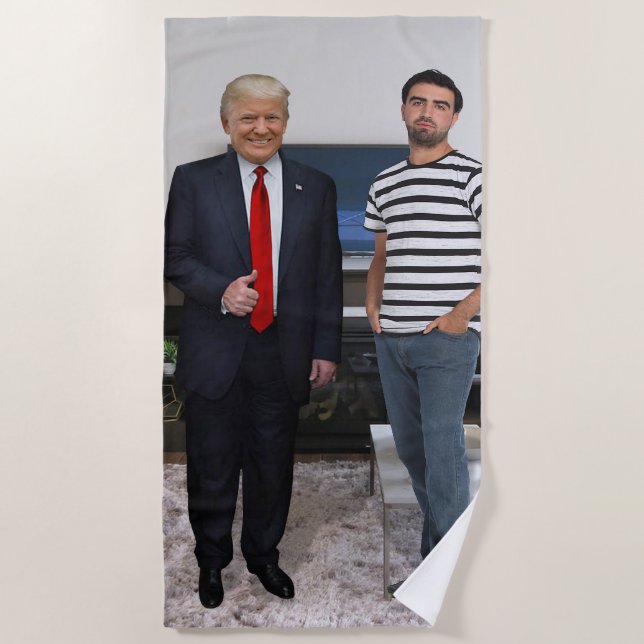 Sie treffen Präsident Donald Trump | Foto hinzufüg Strandtuch (Vorderseite)