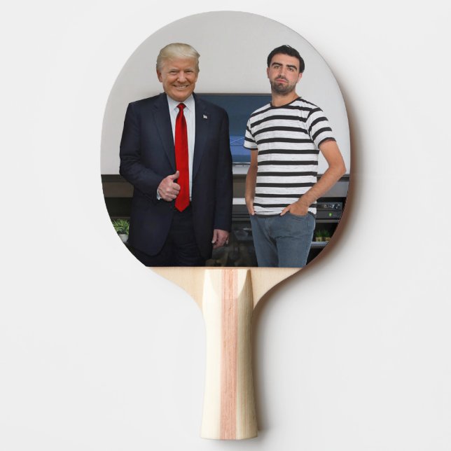 Sie treffen Präsident Donald Trump | Foto hinzufüg Tischtennis Schläger (Vorderseite)