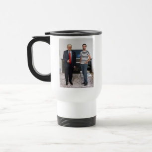 Sie treffen Präsident Donald Trump  Foto hinzufüge Reisebecher