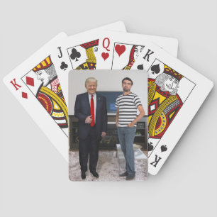 Sie treffen Präsident Donald Trump  Foto hinzufüge Spielkarten