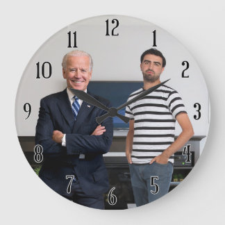 Sie treffen Präsident Joe Biden | Foto hinzufügen Große Wanduhr