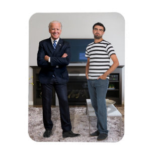 Sie treffen Präsident Joe Biden   Foto hinzufügen Magnet