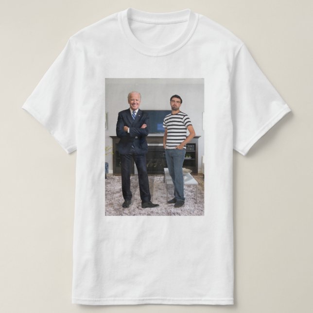 Sie treffen Präsident Joe Biden | Foto hinzufügen T-Shirt (Design vorne)