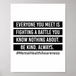 Sie treffen sich im Kampf gegen die psychische Ges Poster