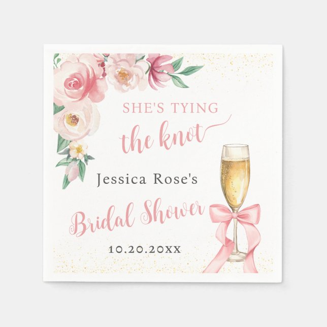 SIE TYPIERT DAS KNOCHENBRAUTPARTY SERVIETTE (Vorderseite)