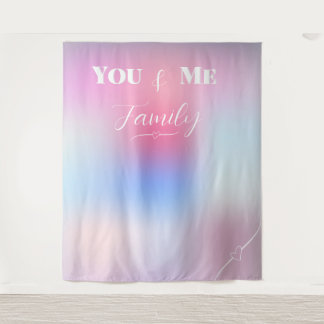 Sie und ich Familie Moderne Farben Wandteppich