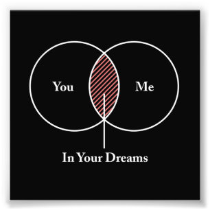 Sie und ich in Ihrem Träume Venn Diagramm Fotodruck
