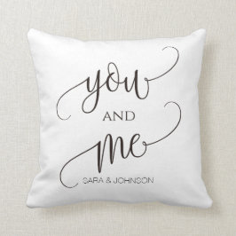Sie und ich, personalisiertes Hochzeitsgeschenk Kissen