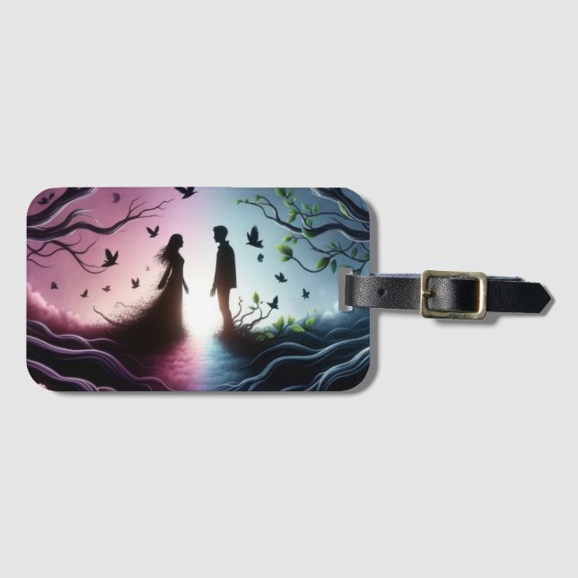 Sie und ich Tags Gepäckanhänger (Vorderseite (Horizontal))