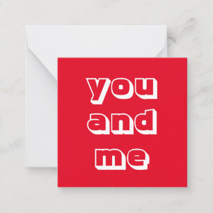 Sie und Me moderne, mutige Typografie romantisch Mitteilungskarte