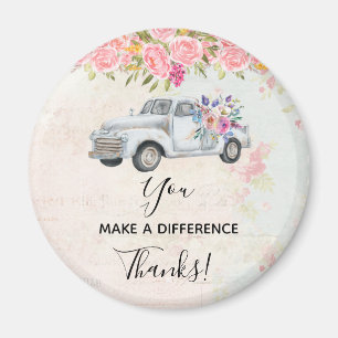 Sie verändern einen Vintagen rustikalen Lieferwage Magnet