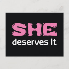 Sie verdient es als Postkarte