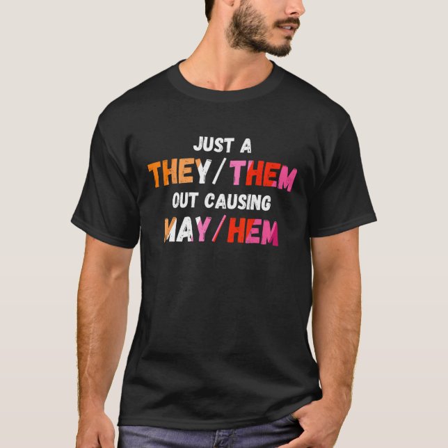 Sie verdrängen Mayhem Lesbian T-Shirt (Vorderseite)