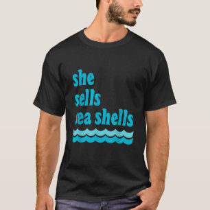 Sie verkauft Muscheln Summer Beach T-Shirt