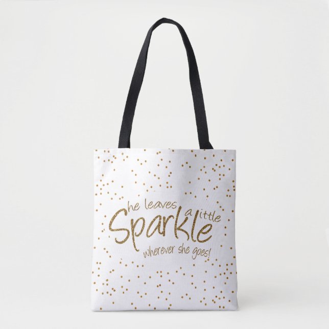 Sie Verlasse ein bisschen Sparkle in Gold & White  (Vorderseite)