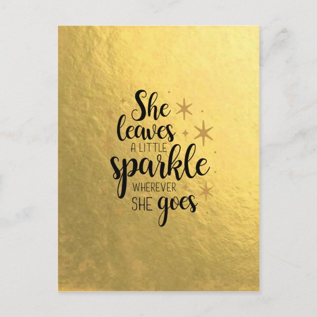 Sie Verlasse ein bisschen sparkle Postkarte (Vorderseite)