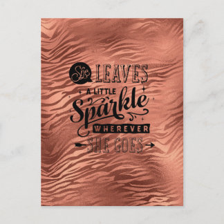 Sie Verlasse Sparkle Rose Tiger Postcard Postkarte