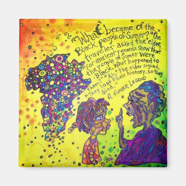 Sie verloren ihre Geschichte 2 Zoll Square Magnet (Vorne)