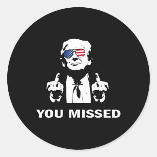 Sie vermisst Shot Republikaner Pro Trump Runder Aufkleber