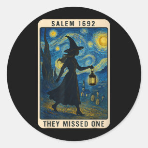 Sie vermissten ein Tarot Van Gogh Salem 1692 Hallo Runder Aufkleber
