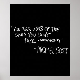 Sie verpassen 100 der Shots, die Sie nicht mitnehm Poster