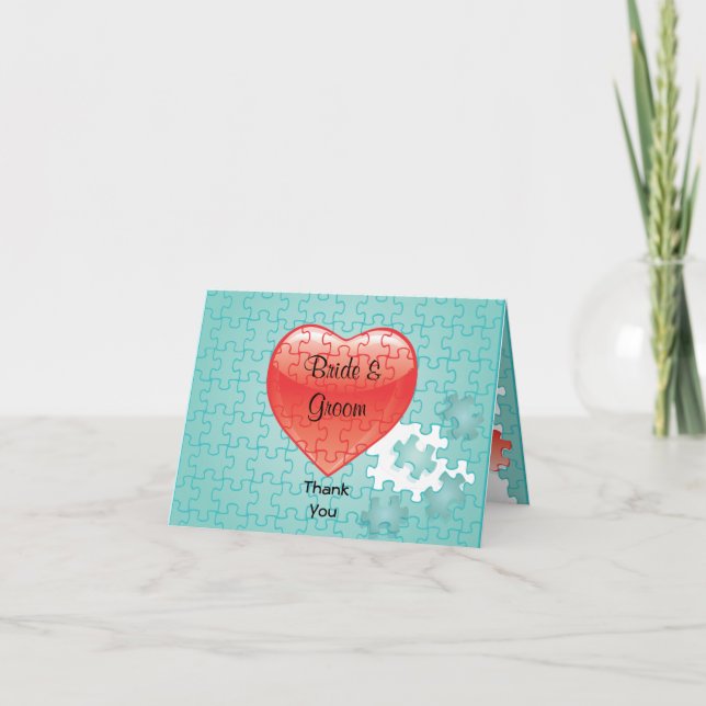 Sie vervollständigen mich mit einem Puzzle. Danke  (Vorderseite)