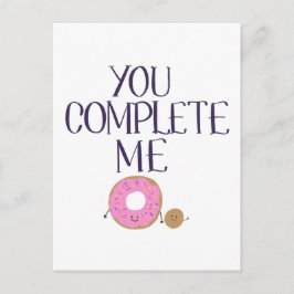 Sie vervollständigen mich postkarte