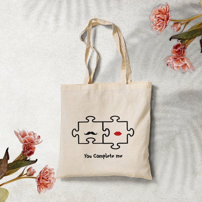 Sie vervollständigen mich Puzzleteile Tote Tasche (Von Creator hochgeladen)