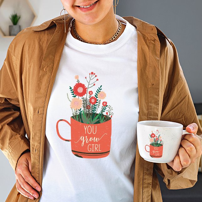 Sie wachsen Mädchen Wildblume Vintag T - Shirt Fra (Von Creator hochgeladen)