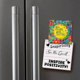 Sie wählen Ihr Ziel Inspiration Blumenspass Magnet